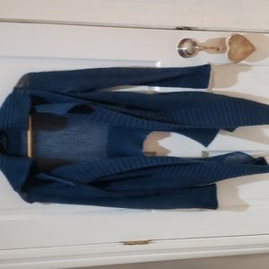 SISLEY, Mohair, Blue Open Cardigan